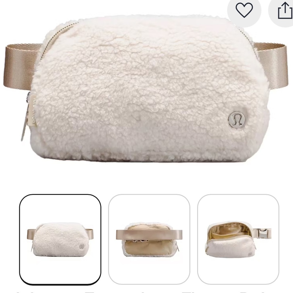 Lululemon Fleece Belt Bag in Ivory